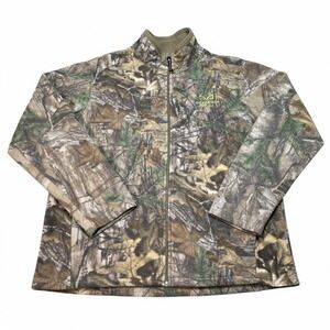Realtree Xtra Camo Fleece Jacket Mens Medium M Full Zip Camouflage‎ Hunting Coat